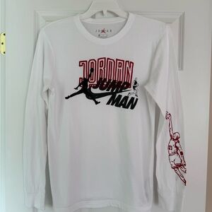 Jordan Jumpman Graphic White Long Sleeve Tee